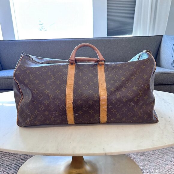 Vintage Louis Vuitton Keepall Canvas Logo Top Handle Tote Authenticated Classic - Picture 1 of 15